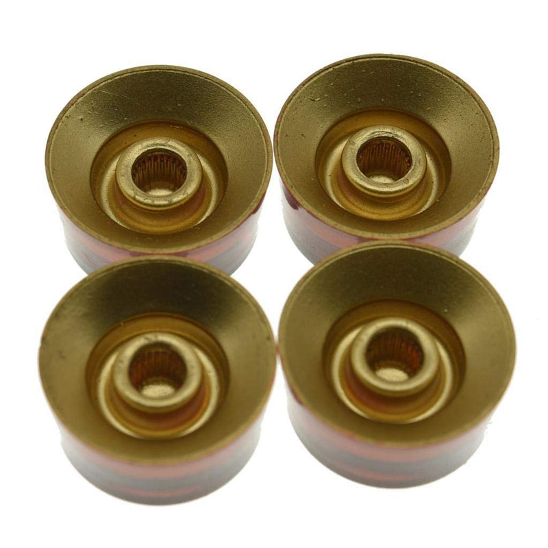 Dopro 4pcs USA(Imperial) LP Guitar Speed Dial Knobs 24 Fine Splines Control Knobs for Gibson Les Paul/CTS Pots Amber Pack of 4 Amber-1