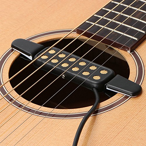 [AUSTRALIA] - Luvay Guitar Pickup Acoustic Electric Transducer for Acoustic Guitar, Cable Length 10' (Gold) Pickup-gold 
