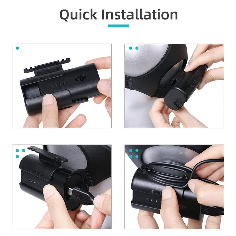FPV Goggles V2 Accessories Battery Clip Hook, Mount Back Clip Hook with Cable Winder for DJI FPV Goggles V2