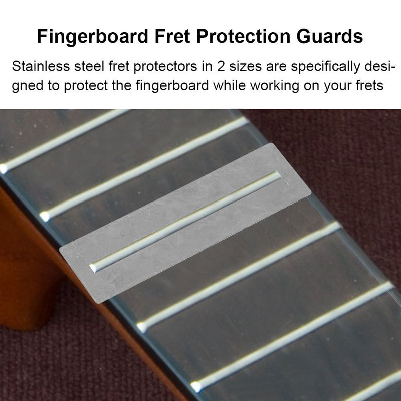 Guitar String Action Ruler 32 Balde Feeler Gauge with Fingerboard Grip Guard for Guitar Player