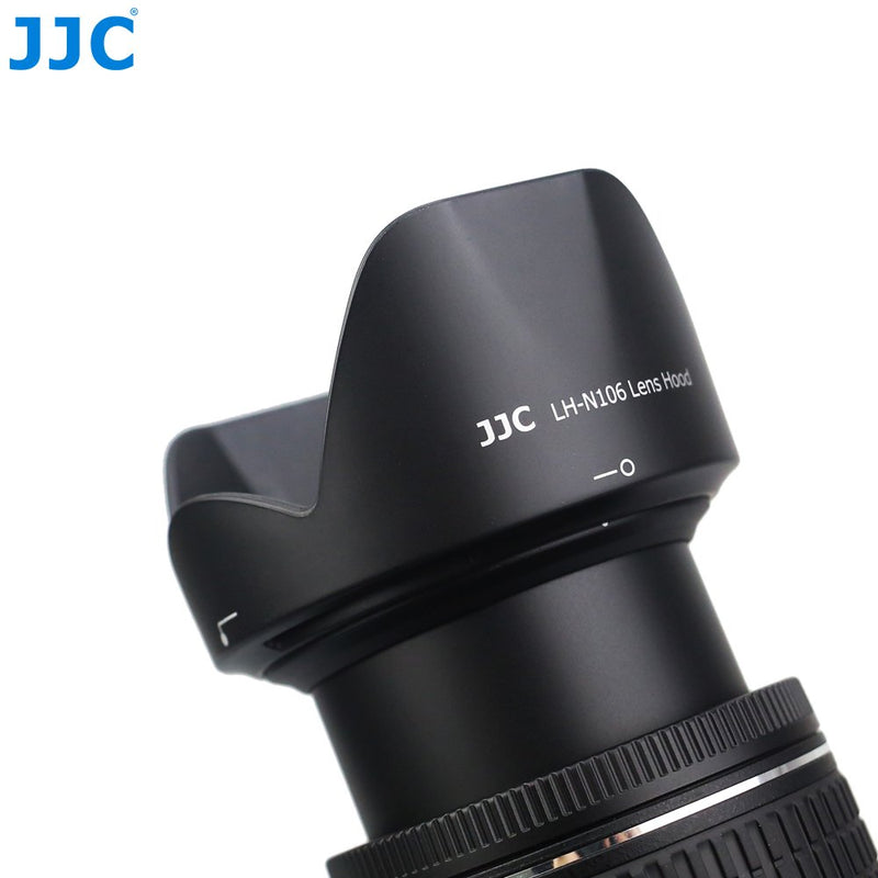 JJC Dedicated Bayonet Reversible Lens Hood Shade for Nikon AF-P DX Nikkor 18-55mm F3.5-5.6G VR & AF-P DX Nikkor 18-55mm F3.5-5.6G Lens on Nikon D3500 D3400 D5600 Camera Replace Nikon HB-N106 Lens Hood