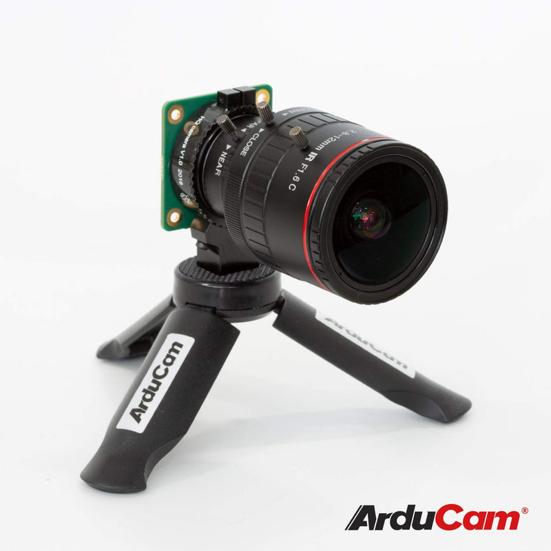 Arducam 2.8-12mm Varifocal C-Mount Lens for Raspberry Pi HQ Camera, with C-CS Adapter 2.8-12mm C-Mount Lens