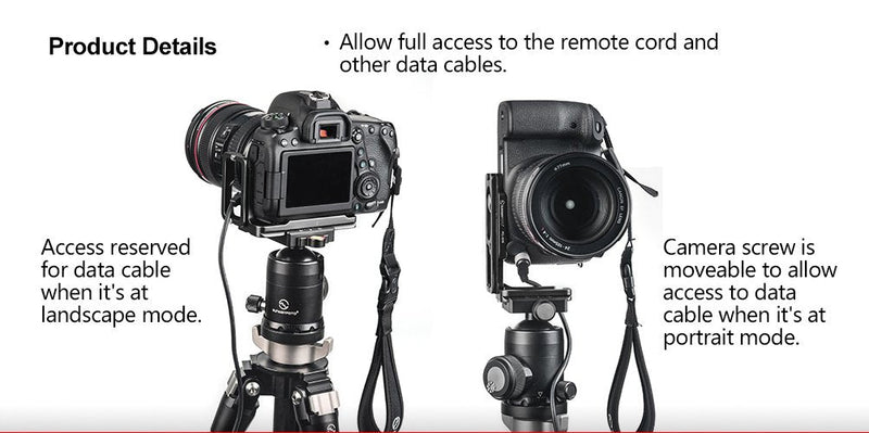 SUNWAYFOTO PCL-6DII Dedicated L Plate for Canon EOS 6D Mark II Camera Arca/RRS Compatible