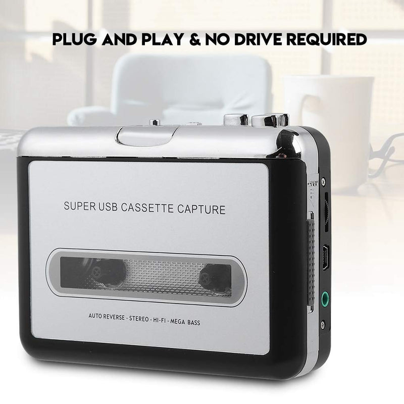 Portable EC218 Tape to PC Cassette Recorder MP3 CD Converter Capture Digital Audio Music Player with Earphone