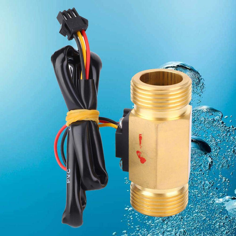 Flow Meter Controller,G3/4 Male-Male Hall Effect Sensor Switch,Water Flowmeter Counter Flow Sensor Rate Meter,1~30L/min