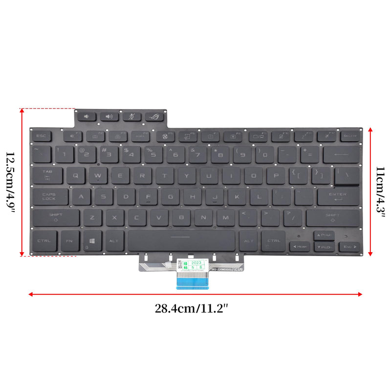 SUNMALL Replacement Keyboard Compatible with Asus ROG Zephyrus G15 2021 G15 GA503 GA503Q GA503QR GA503QS wih Backlit US Layout - Black