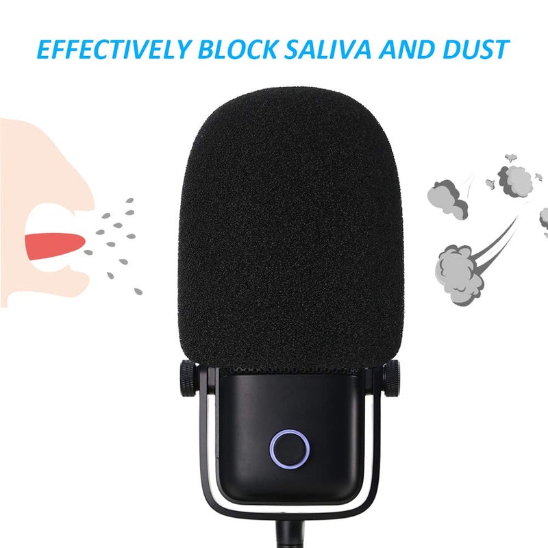 Pop Filter Used for Wave 1 Mic - Professional Streaming Mic Foam Covers Windscreen to Blocks Out Plosives, Compatible with Elgato Wave:1 Microphone by YOUSHARES