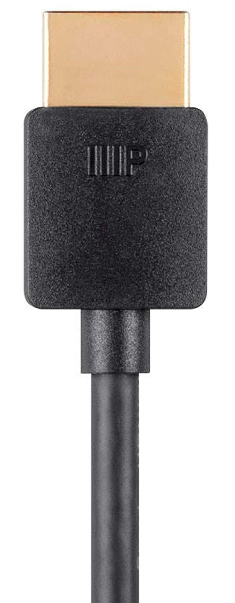 [AUSTRALIA] - Monoprice Certified Premium HDMI Cable - 3 Feet - Black (3 Pack) 4K@60Hz HDR 18Gbps 36AWG YUV 4:4:4 - Ultra Slim Series 3-Pack 