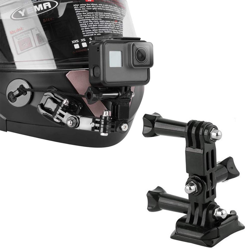 Walway Motorcycle Helmet Chin Mount Kit for GoPro Hero 8/ 7/ (2018)/ 6/ 5 Black/ 4 Session, DJI OSMO Action, YI Action Camera and More