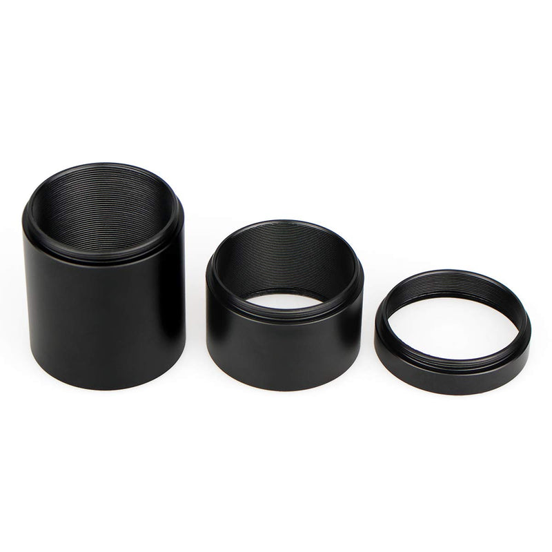 SVBONY T2 Extension Tube Kit for Cameras and Eyepieces Length 8mm 25mm 45mm M42x0.75 on Both Sides