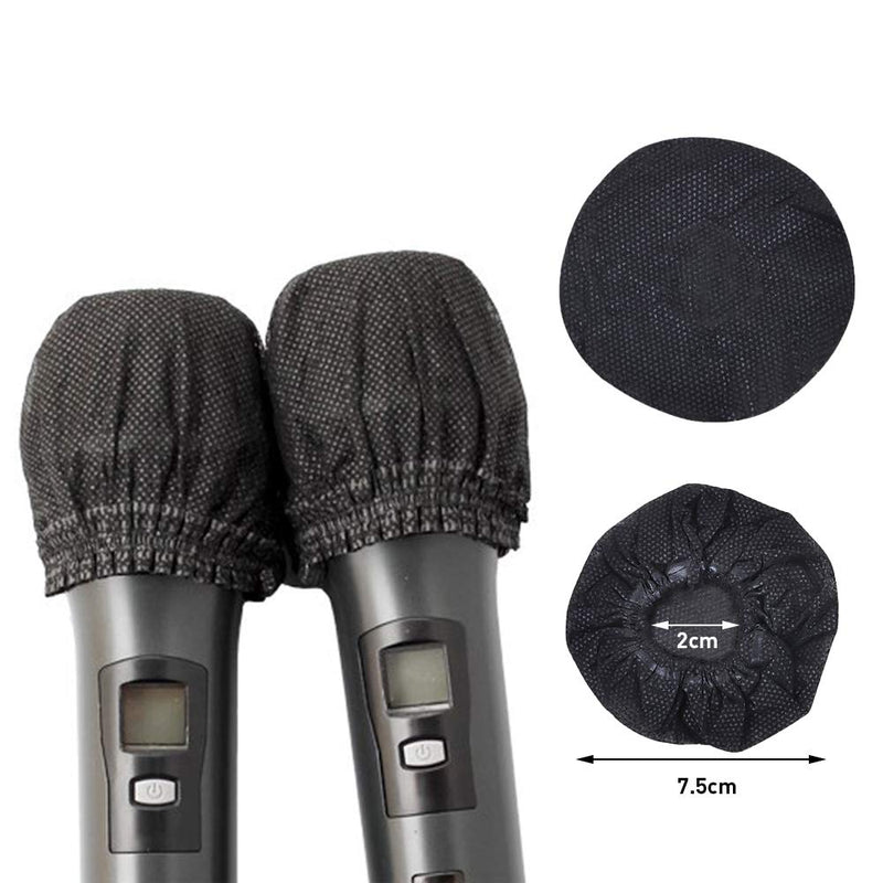 200 Pack Colorful Disposable Microphone Cover Non-Woven Microphone Cover Windscreen Mic Cover Protective Cap For KTV Recording Room News Gathering
