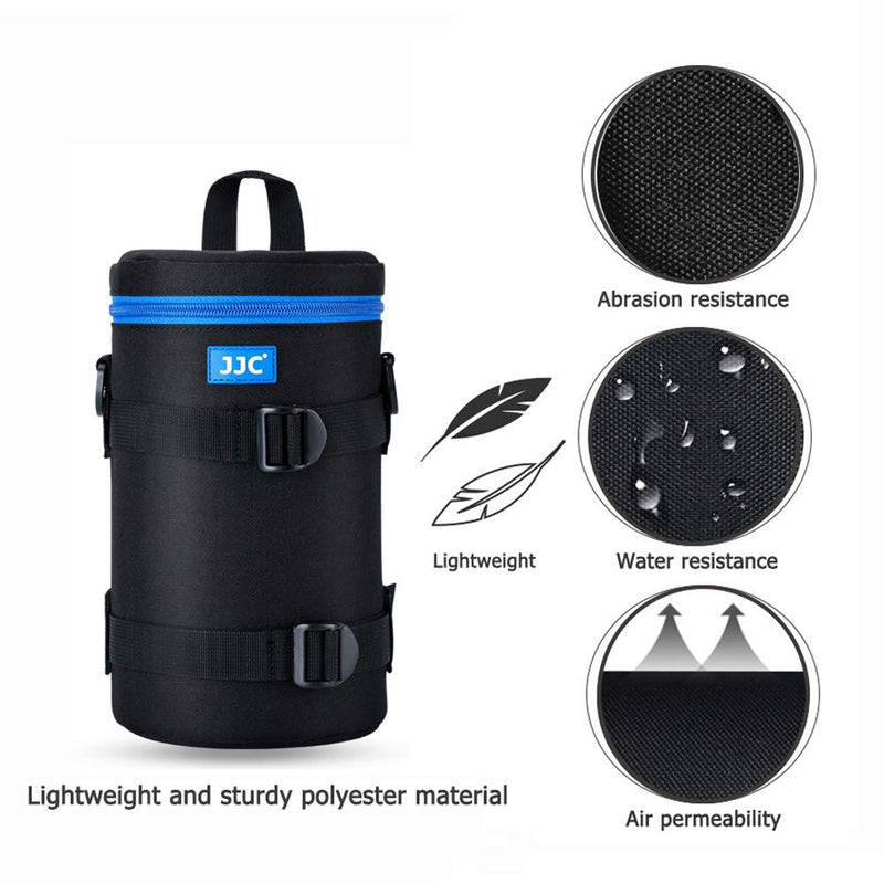 [AUSTRALIA] - JJC Camera Lens Pouch Case for Canon RF 600mm EF 70-200mm Nikon Nikkor AF-S 70-200mm AF 80-200mm & More, Zipper Polyester Lens Protective Bag Interior Size 4.45x9.45” XXXL 