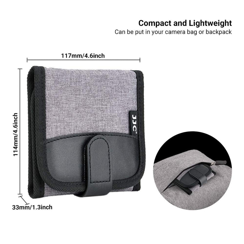 3 Pockets Camera Filter Case for Filter Up to 82mm (fits 82mm 72mm 67mm 62mm 58mm 55mm 52mm 49mm 46mm 43mm 40.5mm 37mm) with Microfiber Cleaning Cloth,Belt Loop Design Compact Lens Filter Pouch Wallet 3 Pockets