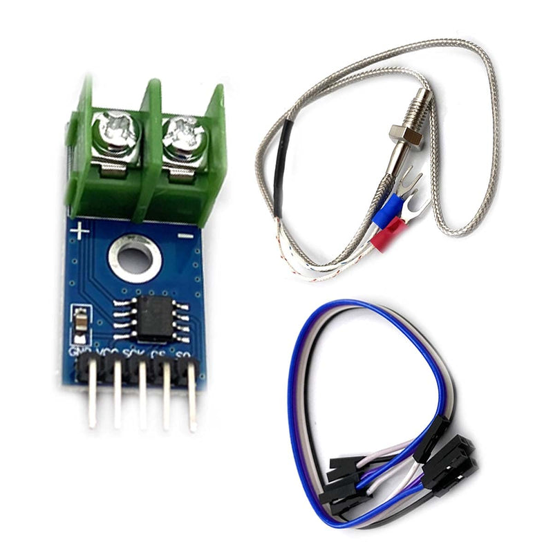 Kiro&Seeu DC 3-5V MAX6675 Module + K Type Thermocouple Temperature Sensor Thermocouple Sensor Set M6 Screw Compatible with Arduino Raspberry Pi