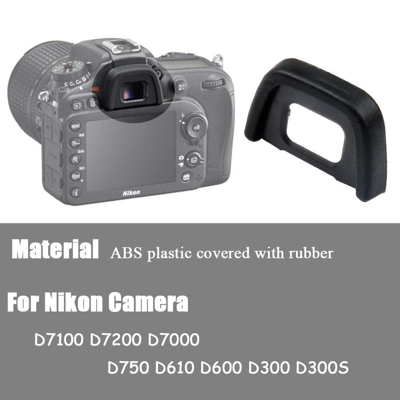 D7000 Viewfinder Eyepiece Eyecup Eye Cup for Nikon D7100 D7200 D7000 D750 D610 D600 D300 D300S Digital Camera [2Packs], Replace eyepiece DK-23, Fire Rock Camera Eyecup Accessories DK23