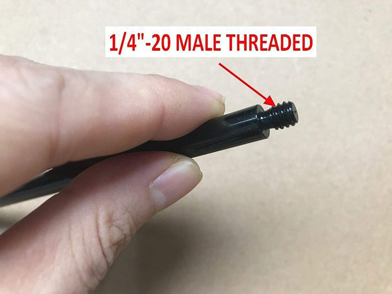 AUXPhome Metal Tripod Extender Tube Extension Rod/Tripod Pole - with 1/4inch-20 Female Threaded and 1/4inch-20 Male Threaded for Tripod Stabilizer for DSLR & SLR Cameras/Action Camera Adapter
