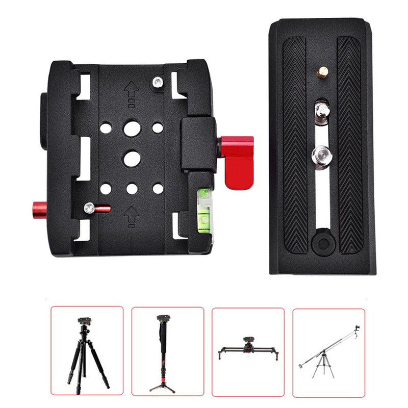 Quick Release Base Plate, Vbestlife Aluminium Alloy Camera Base Plate for Manfrotto 501, 500AH, 701HDV, 503HDV, Q5 and More, Black