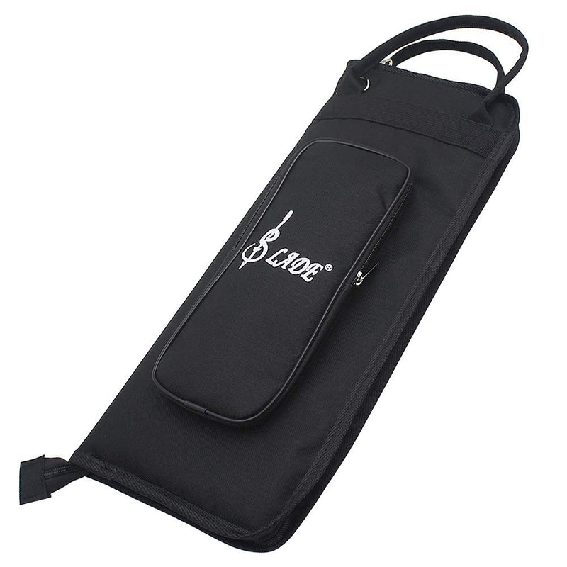 YiPaiSi Drumstick Bag, Drum Stick Bag, Drum Stick Holder, Mallet Bag with Extra Outside Pocket, With Shoulder Strap for Mallets, Brushes