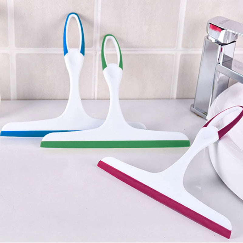 3 Packs Squeegee for Shower, Rubber Glass Shower Door Squeegee with 3 Shower Hooks, Shower Squeegee with Hanging Hole Squeegee Fit for Shower, Glass Door, Car Windows, Multifunctional Squeegee Tool 3 Packs+3 Hooks