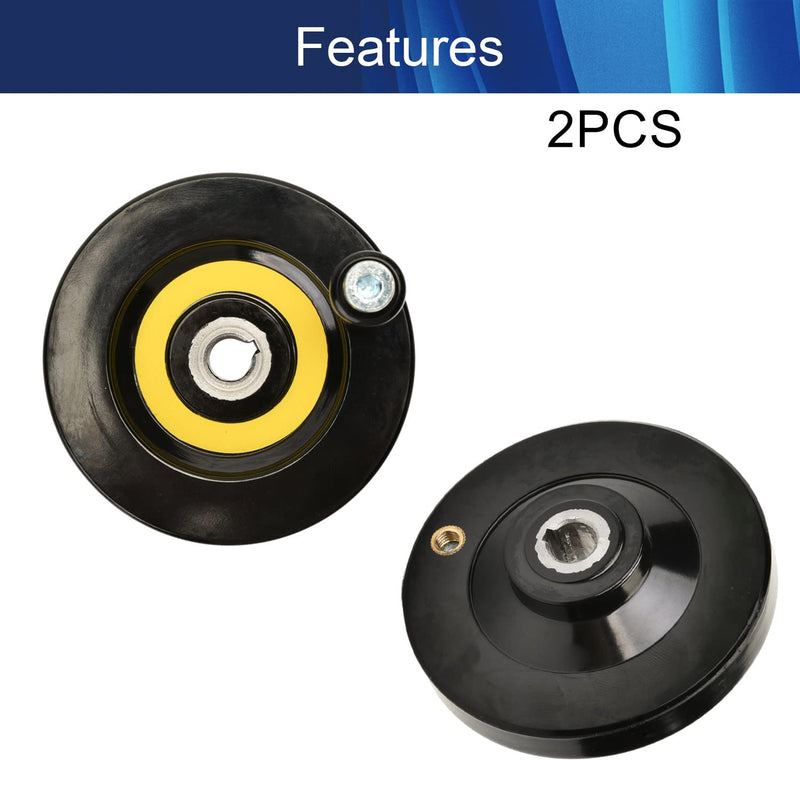 [AUSTRALIA] - Aicosineg 2Pcs Ripple Hand Wheel 10mm/0.39" Hole 80mm/3.15" Dia Handwheel Crank Handle Black with Revolving Handle Round Handwheel for Most Machine Wood Lathe Mill Table Saw Tailstock Drill Press 80*10mm 2Pcs 