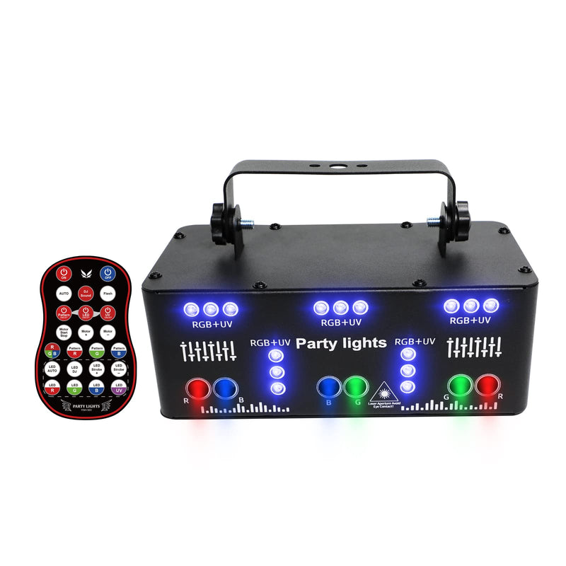 21 Eyes Party Lights Dj Disco Light Strobe Stage Light Sound Activated Laser Llights Projector with Remote Control Led Bar Indoor DMX Music Show RGB KTV Lighting Projector for Parties