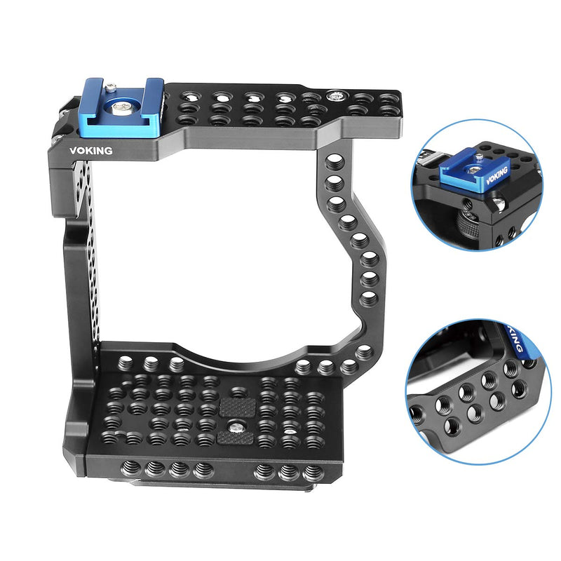 Voking Aluminum Alloy VK-GH5C Camera Video Cage with Detachable Quick Release Plate for Lumix GH5 GH5S
