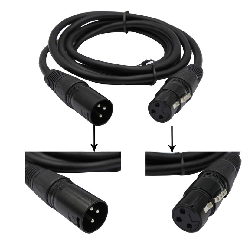 [AUSTRALIA] - 2 PCS DMX Cable 3 Pin XLR Female to 3 Pin XLR Male DMX 512 Transmission Data Wire 5.9ft for Stage Light Moving Head Light Par light Spotlight 
