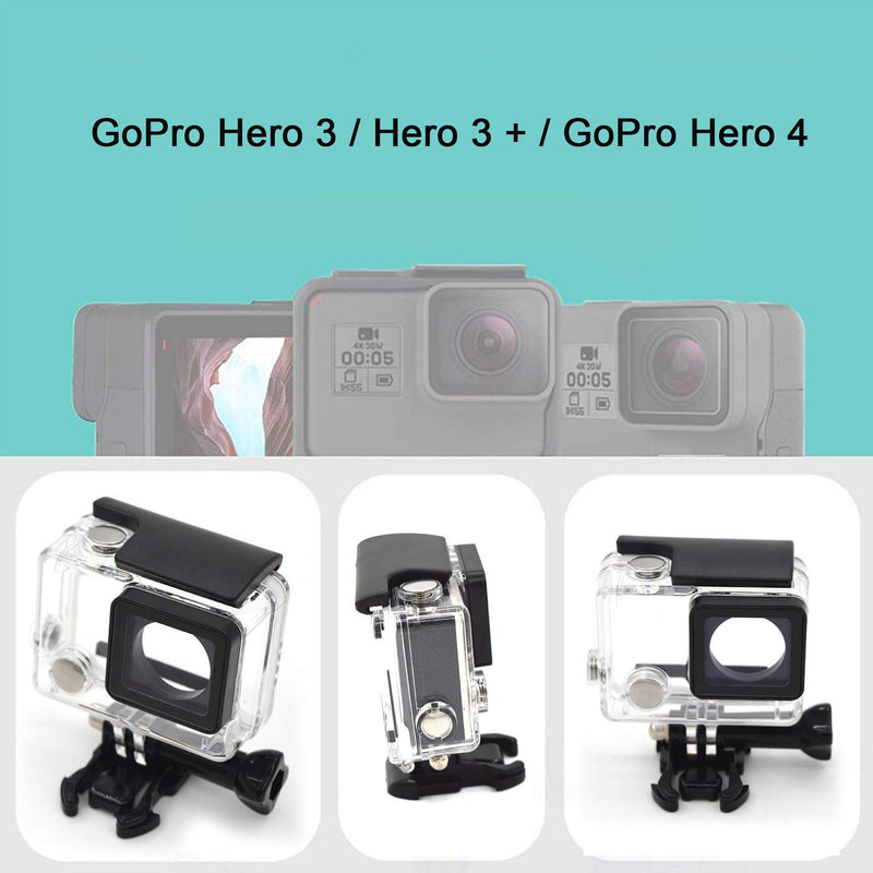 Kitmose Waterproof Case Protective Housing for GoPro Hero 4, Hero 3+, Hero 3 Outside Sport Camera for Underwater Photography - Water Resistant up to 147ft (45m) GoPro Hero 3,3+,4 Dive Case