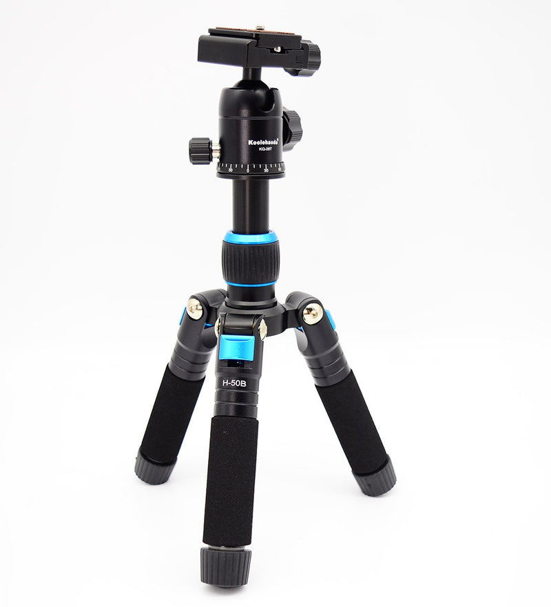 Koolehaoda Travel Portable H-50B Mini Tripod Compact Desktop Macro Mini Tripod with Ball Head (H-50B)