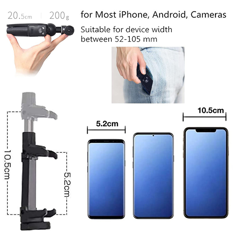 [AUSTRALIA] - Tripod Monopod Selfie Stick 40 Inch with Wireless Remote Shutter Control Phone Clip Holder，Compatible with iPhone 14 13 12 11 Pro max Xs X 8 7 6 Plus,Samsung Galaxy S23 S22 S21 S20 S10 S9,Gopro 