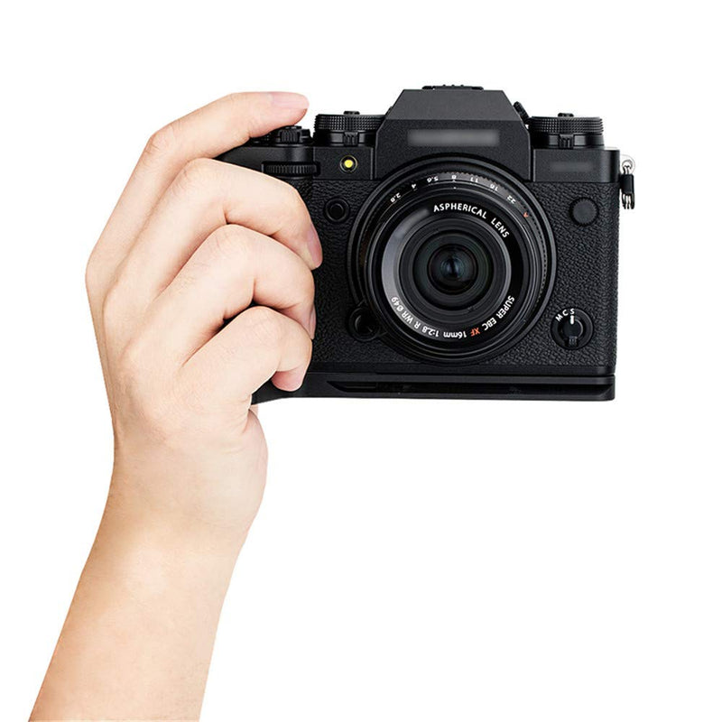 JJC Metal Hand Grip L Bracket for Fujifilm Fuji X-T4 XT4 Anti-Slip Holder, w/Battery Compartment Opening & Arca Swiss Type Quick Release Tripod Mount For Fujifilm X-T4