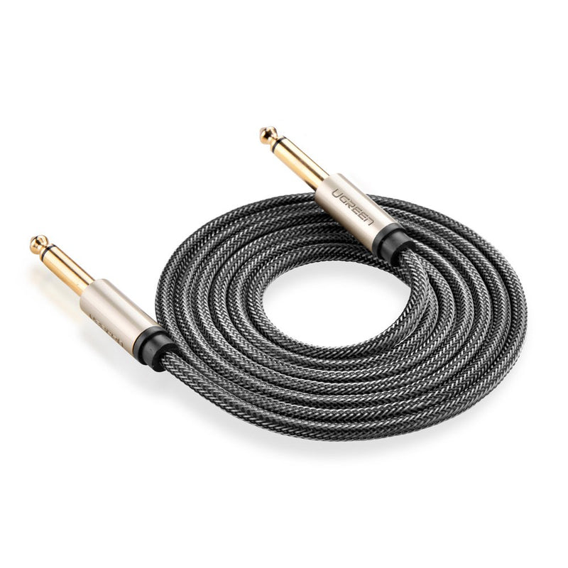 [AUSTRALIA] - UGREEN Premium 6.35mm Mono Jack 1/4" TS Cable Unbalanced Guitar Patch Cords Instrument Cable Male to Male with Zinc Alloy Housing and Nylon braid (6FT) 6FT 