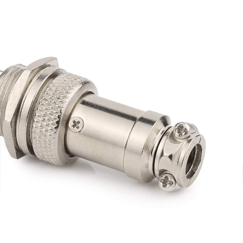 Clyxgs Aviation Plug 5-Pin 16mm Metal Male Female Panel Connector GX16-5(Pack of 10) 5 Pin