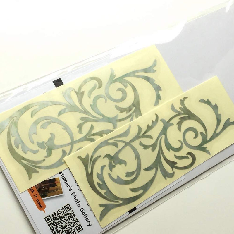 Inlay Stickers for Guitars & Bass - Ornamental Swirl (L&R Set) - WhitePearl, B-166OS-WT