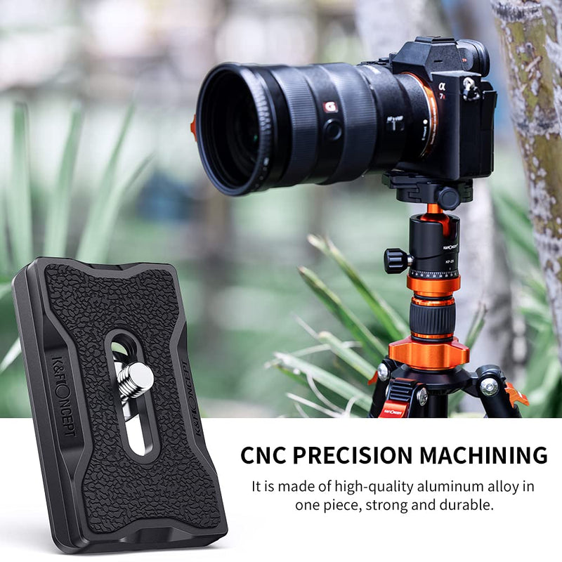 K&F Concept K-28 Camera Tripod Quick Release Mounting Plate 2 Pack Black 2 Pack