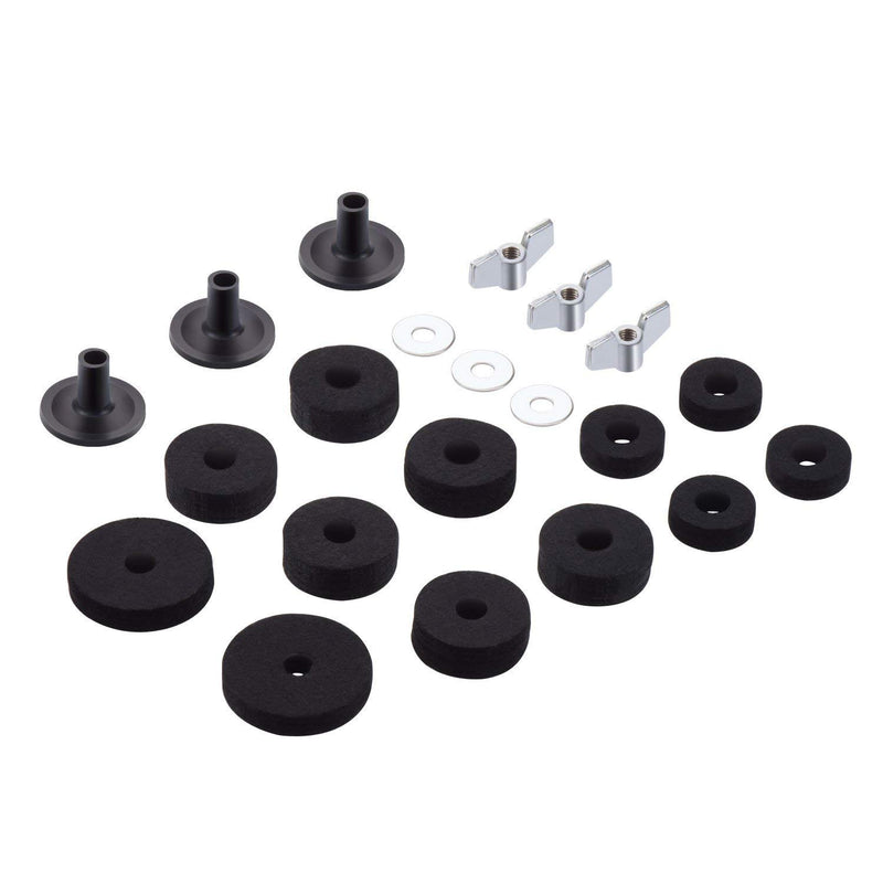 （21 Pieces) Cymbal Replacement Accessories, Cymbal Felts Hi-Hat Clutch Felt Hi Hat Cup, Felt Cymbal Sleeves with Base Wing Nuts, Washer, Sleeves and Base Wing Nuts Replacement for Drum Set