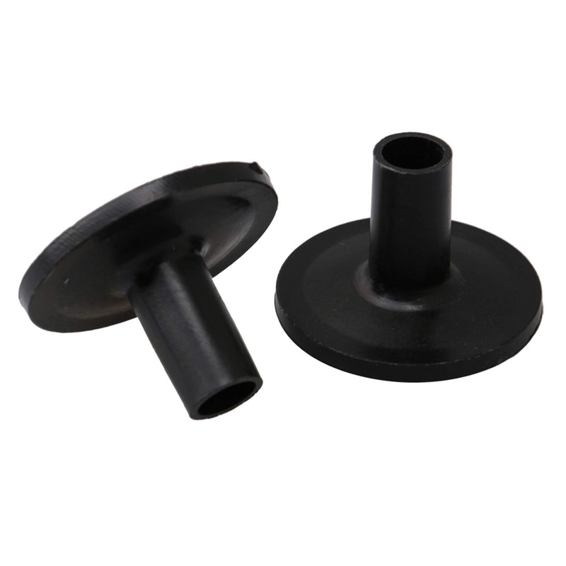 Yibuy 4.2x3.8cm Black Plastic Long Flanged Cymbal Sleeves for Drum Set Pack of 10