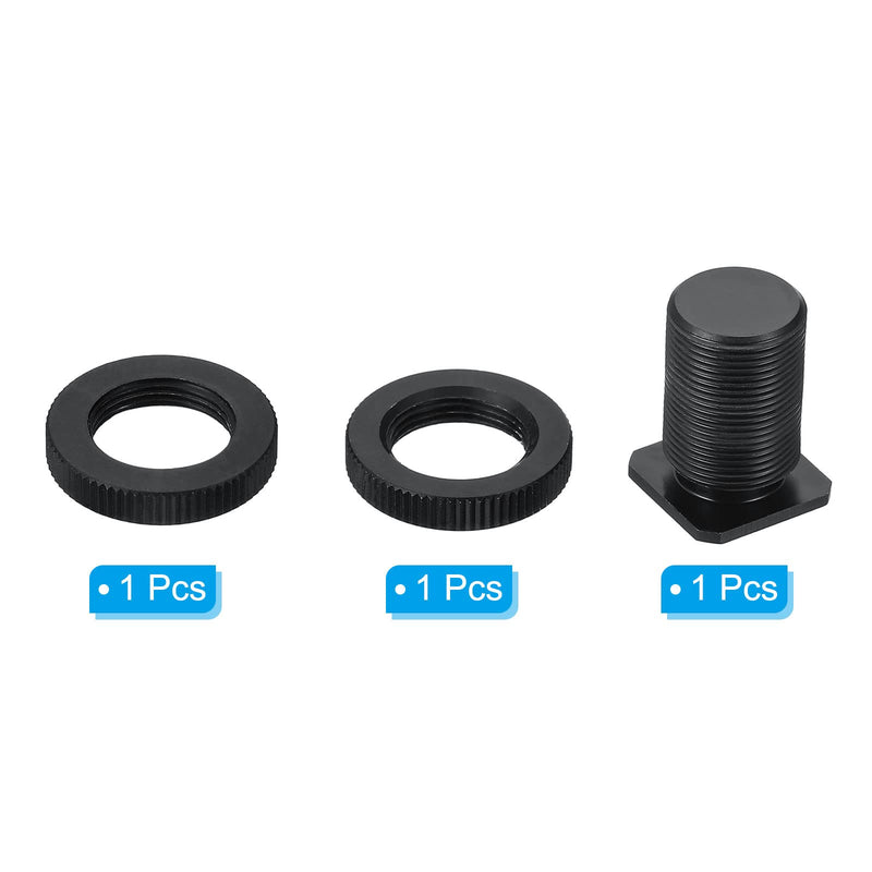 PATIKIL Male 5/8" to Female 1/4" Camera Hot Shoe Mount, Flash Cold Shoe Mount Tripod Screw Adapter for DSLR Rig, Black Male 5/8" to Female 1/4"