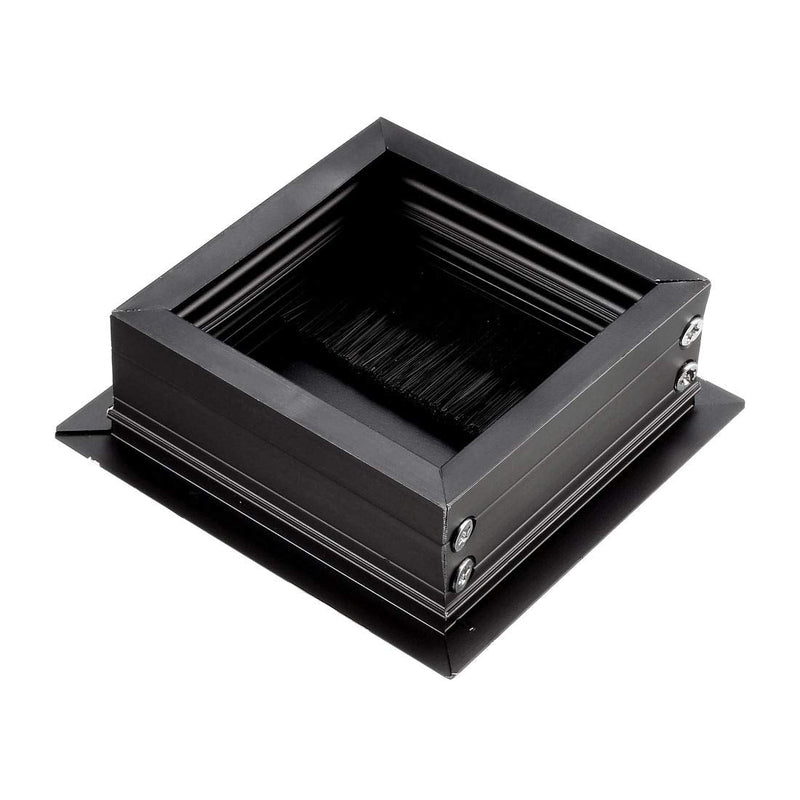 [AUSTRALIA] - uxcell Cable Hole Cover, 69mm x 69mm Aluminum Alloy Desk Grommet for Wire Organizer Black 