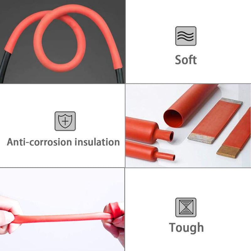 Purple-fox 3:1 Heat Shrink Tubing Adhesive-Lined Heat Shrinkable Tube Waterproof Insulation Sealing DIY (Dia 1.6"(40mm)) Dia 1.6"(40mm)