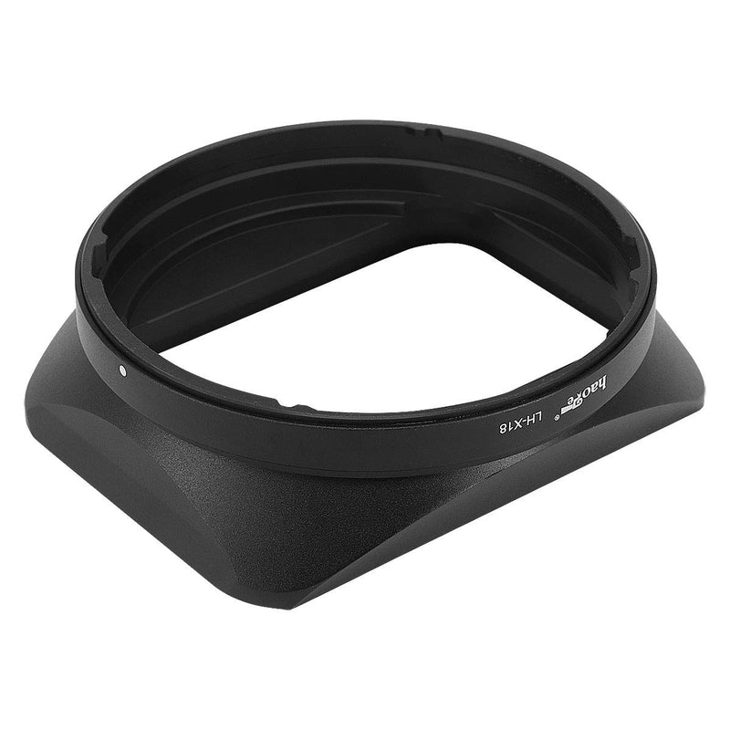 Haoge LH-X18 Bayonet Square Metal Lens Hood Shade with Cap for Fujifilm Fuji Fujinon XF 16-80mm F4 R OIS WR XF16-80mmF4 Lens