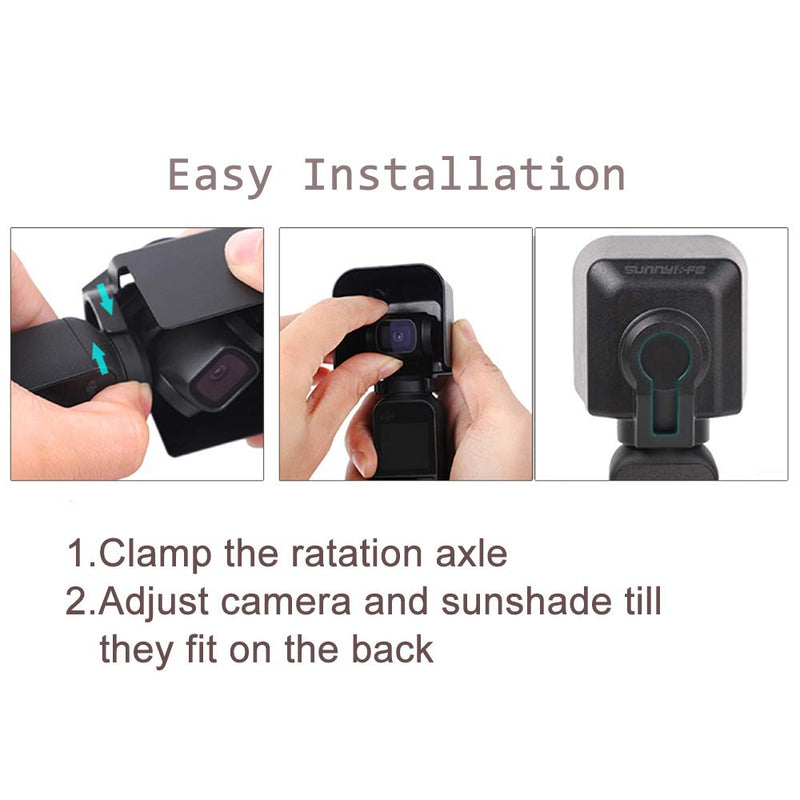 O'woda OSMO Pocket Lens Sun Hood Sunshade Cover Prevent Glare Protective Caps for DJI Osmo Pocket Handle Gimbal Camera Accessories Op Sunshade