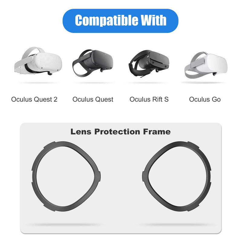 AMVR Lens Anti-Scratch Ring Protecting Myopia Glasses from Scratching VR Headset Lens Compatible for Oculus Quest, Quest 2, Rift S or Oculus Go