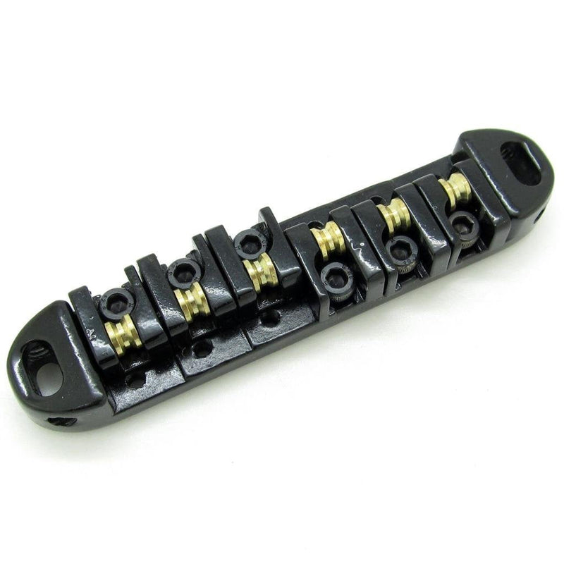 [AUSTRALIA] - JD.Moon Roller Saddle Bridge ABR-1 Tune-o-matic Bridge Tailpiece Bridge For Les Paul Guitar (Black) Black 