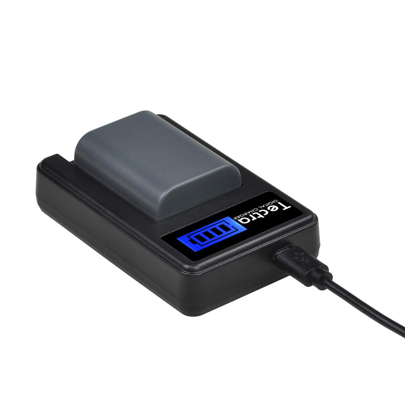 Tectra 2-Pack NB-2L NB-2LH Battery + Rapid LCD Display USB Charger for Canon PowerShot G7 G9 S30 S40 S45 S50 S60 S70 S80 DC410 DC420 VIXIA HF R10 HF R100 HF R11 EOS 350D 400D Digital Rebel XT XTi
