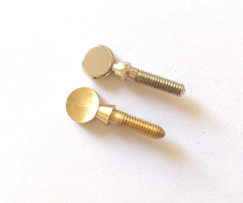 2x Sax Clarinet Instrument Clip Screw Copper Saxophone Reed Ligature Screw Musical Instrument Maintenance Repair Accessories (Silver + Gold)