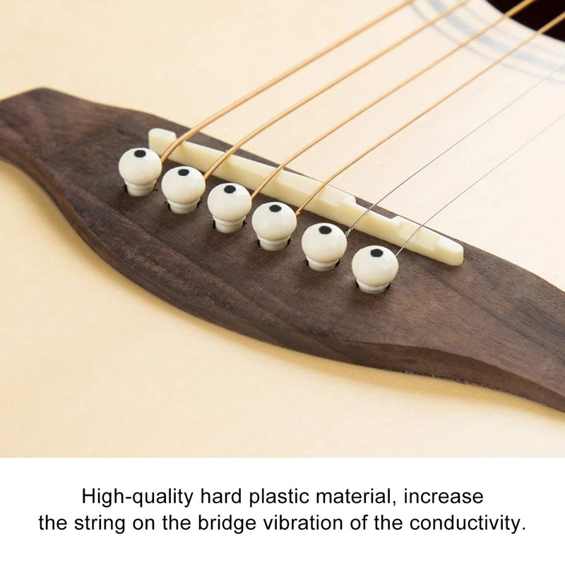 Venhua 36 PCS Plastic Acoustic Guitar Bridge Pins String Peg Guitar Parts Replacement, 18 PCS Ivory and 18 PCS Black bridge pins for acoustic guitar