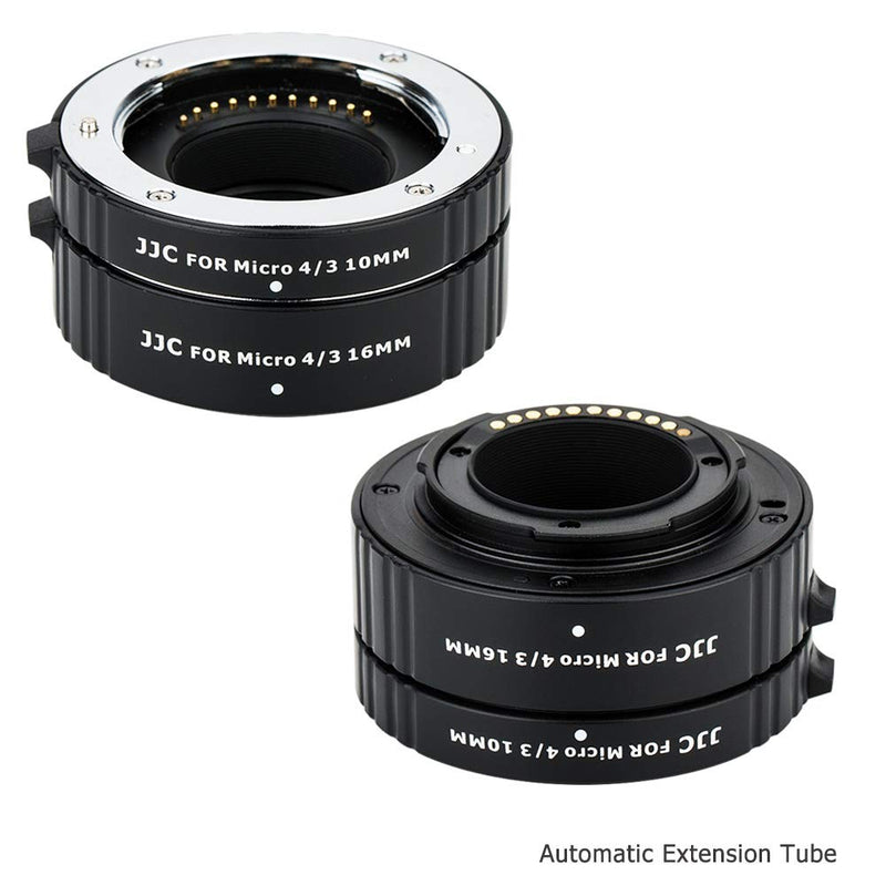 JJC Micro 4/3 Auto Focus Macro Extension Tube Set for Olympus OM-D E-M1 Mark III E-M5 E-M10 Mark III E-M1X Pen E-PL10 E-PL9 Pen-F,Panasonic Lumix G9 G7 G85 G95 GX85 GX9 GX8 GX7 GH5 GH5S GH4 and More Micro 4/3 Mount