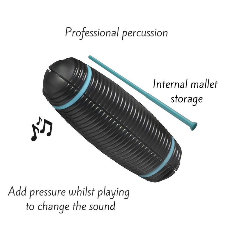 Halilit Hi-Lo Guiro. High-end Latin Percussion Musical Instrument. Scraper / Beater. Percussionists of All Levels. Teens & Adults. Durable (Blue) Blue