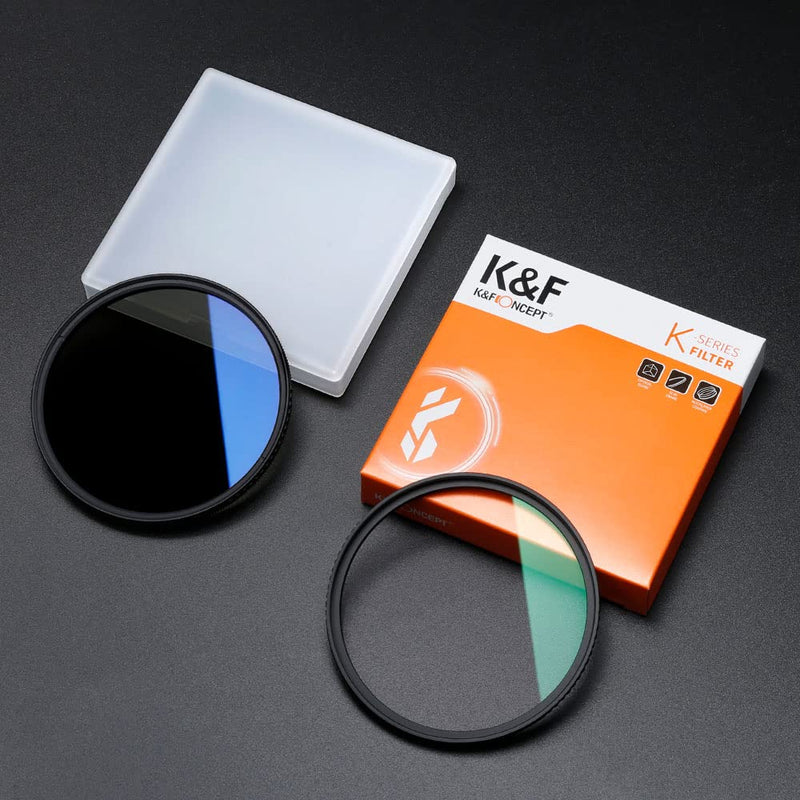 K&F Concept 55mm UV CPL Lens Filter Kit 18 Multi Layer Coatings Circular Polarizer Filter & MC UV Protection Filter Set for Camera Lens K-Series